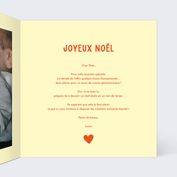 Carte de Noël Cadeau exceptionnel Intérieur Droit