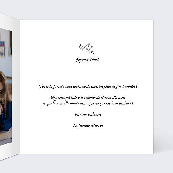 Carte de Noël  Couronne kraft Intérieur Droit