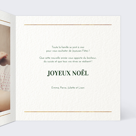 Carte de Noël  Joli Sapin Intérieur Droit