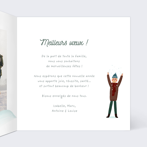 Carte de Noël  Maisonnette Intérieur Droit