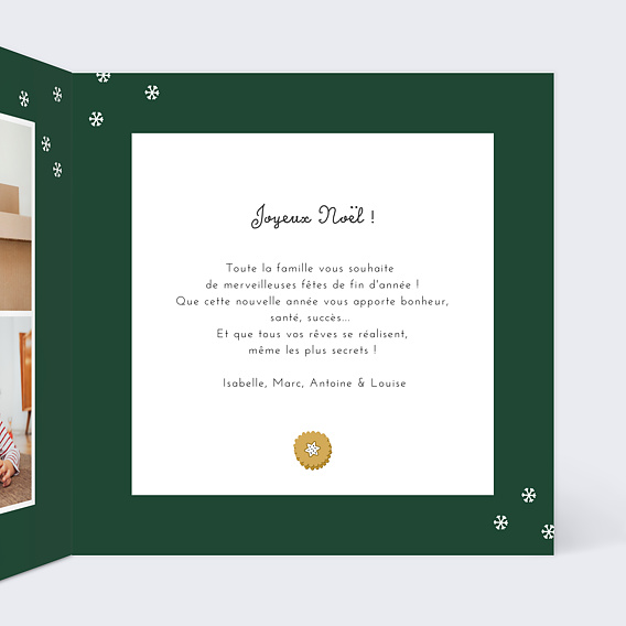 Carte de Noël  Pain d'Épices  Intérieur Droit