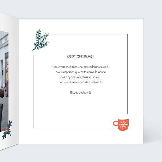 Carte de Noël  Petit Pain d'Épices Intérieur Droit