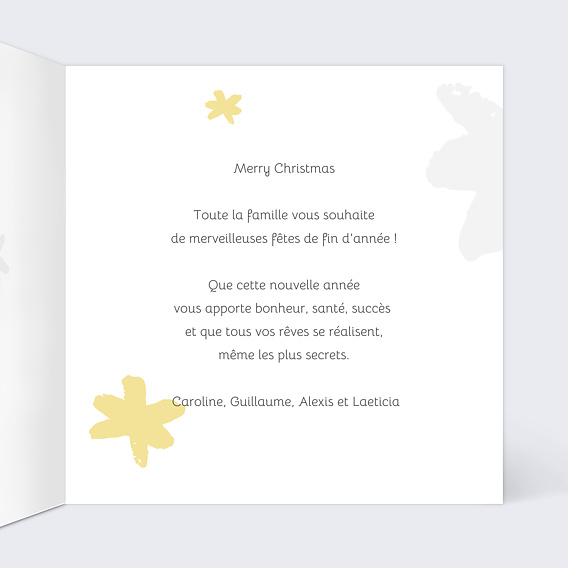 Carte de Noël  Sapin Étoilé  Intérieur Droit