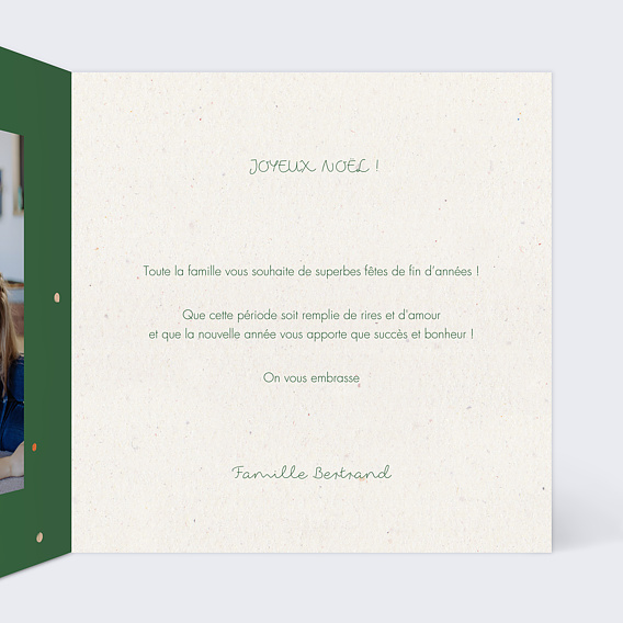 Carte de Noël Sapin Fantasque Intérieur Droit