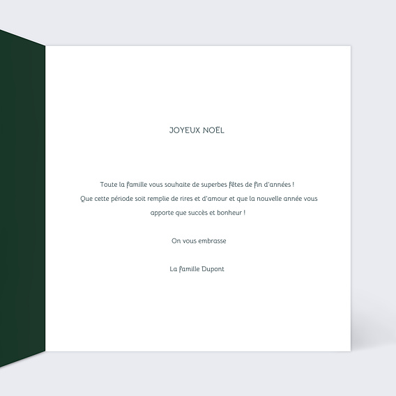 Carte de Noël  Sapin Graphique Intérieur Droit