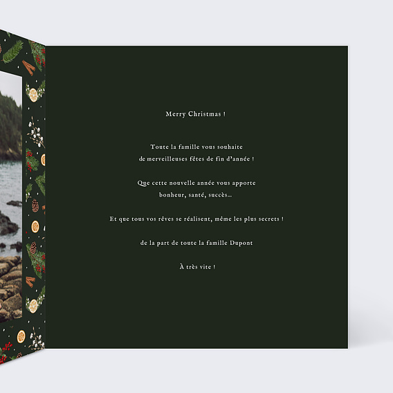 Carte de Noël Tradition Intérieur Droit