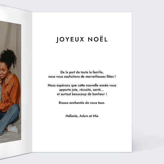 Carte de Noël Votre photo en illustration minimaliste