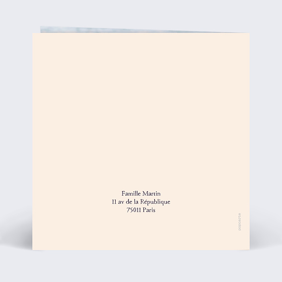 Carte de Noël  Bonhomme de neige Heureux Verso