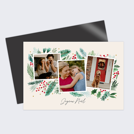 Carte de Noël Tirage végétal