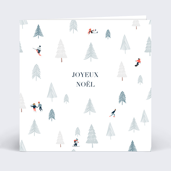 Carte de Noël Forêt de Sapins