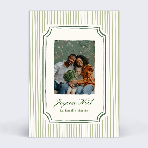 Carte de Noël Rayures fines
