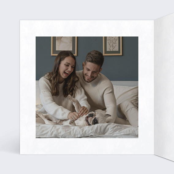 Carte de Noël Bonhomme de neige Intérieur Gauche