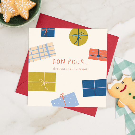 Carte de Noël  Carte Cadeaux