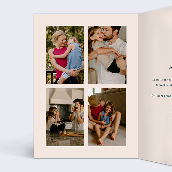 Carte de Noël  Animaux Forêt Intérieur Gauche