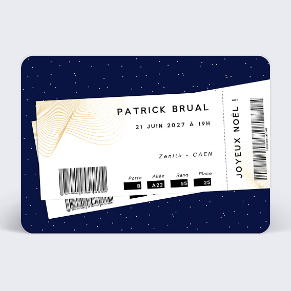 Carte de Noël Bon Pour Concert