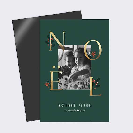 Carte de Noël Grande Typographie Noël