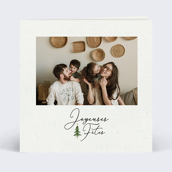 Carte de Noël Sapin minimaliste Recto