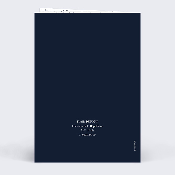 Carte de Noël Sous la neige Verso