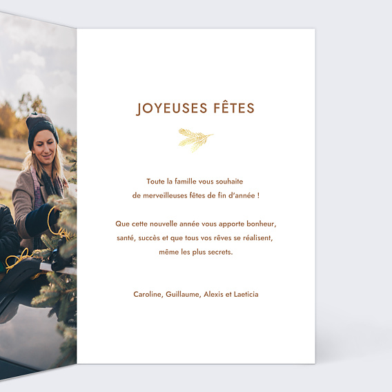 Carte de Noël Photomaton Ocre