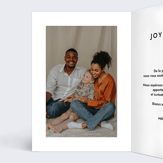 Carte de Noël Votre photo en illustration minimaliste