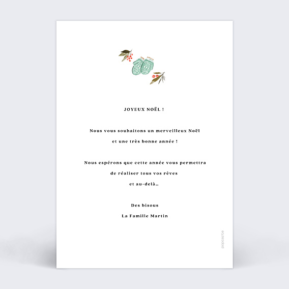 Carte de Noël Frise Pastel