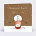 Carte de Noël  Bonhomme de Neige Retourné Recto