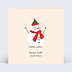 Carte de Noël  Bonhomme de neige Heureux Recto