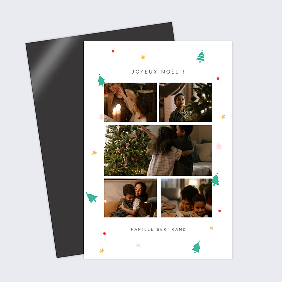 Carte de Noël  Motifs Petite Forêt