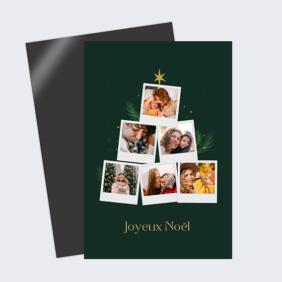 Carte de Noël Famille Sapin