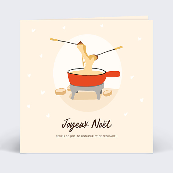 Carte de Noël Fondue
