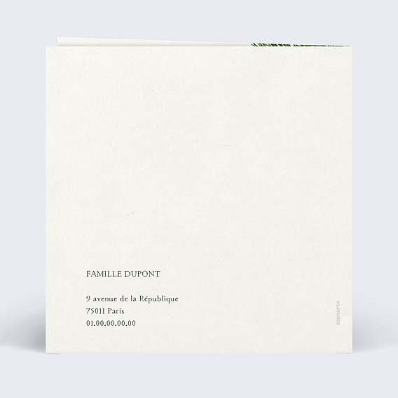 Carte de Noël  Joli Brin Verso