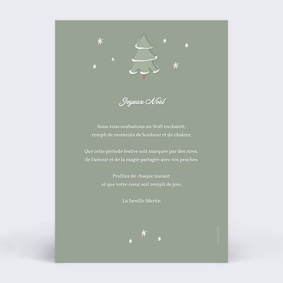 Carte de Noël Étiquette Sapin