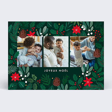 Carte de Noël Carte Verdoyant