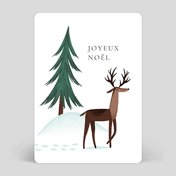 Carte de Noël  Petit Caribou