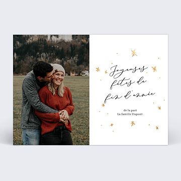 Carte de Noël Photos Étoiles