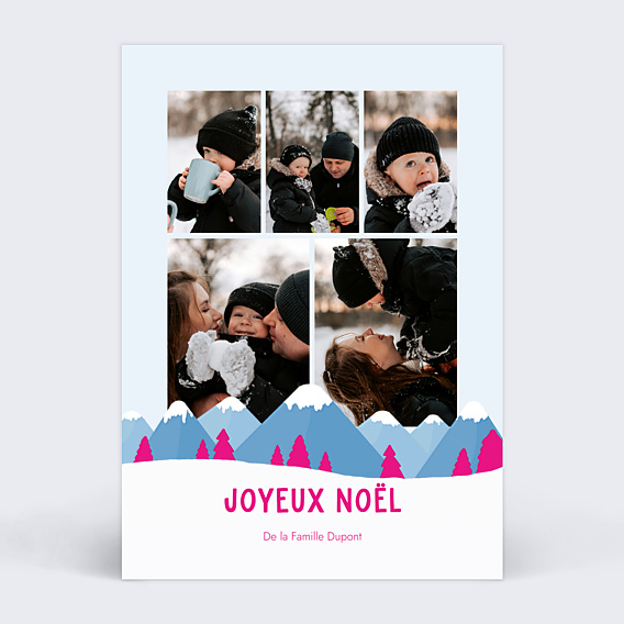 Carte de Noël Chaîne de montagnes