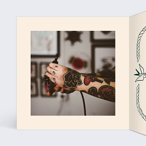 Carte de Noël Bon pour un tatouage