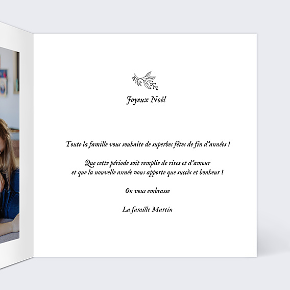 Carte de Noël Couronne kraft