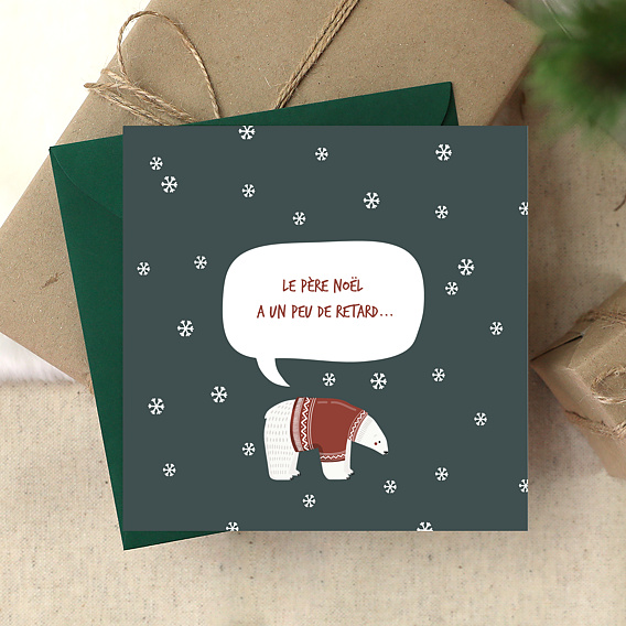 Carte de Noël  Bon Pour Ours Après 4