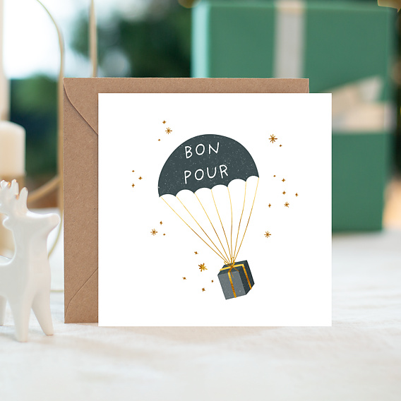 Carte de Noël Bon Pour Parachute Après 4