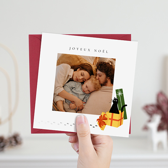 Carte de Noël Chat de Noel Après 4