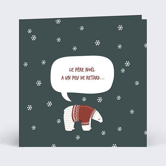 Carte de Noël Bon Pour Ours