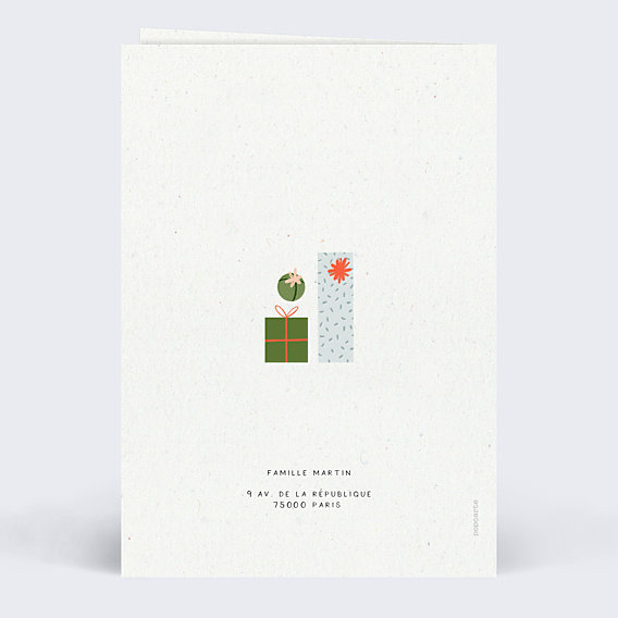 Carte de Noël Sapin en Cadeaux