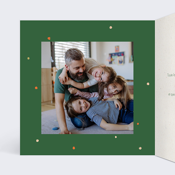 Carte de Noël  Sapin Fantasque Intérieur Gauche