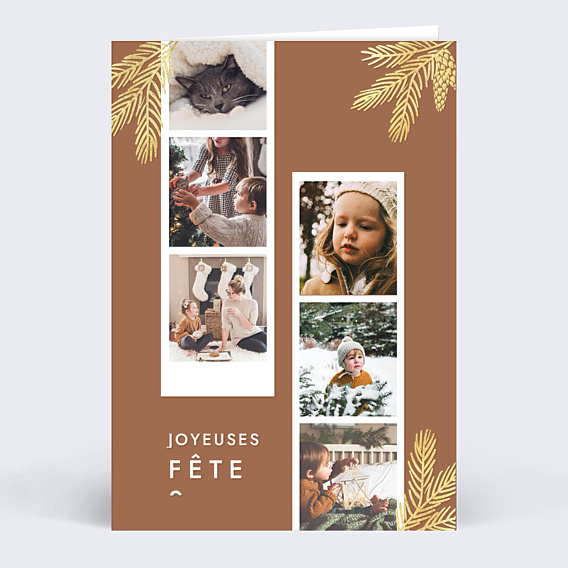 Carte de Noël Photomaton Ocre