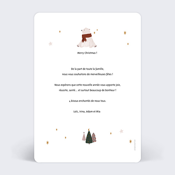 Carte de Noël Roi des forêts