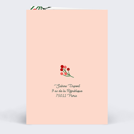 Carte de Noël  Enveloppe Verso