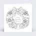 Carte de Noël Coloriage Couronne