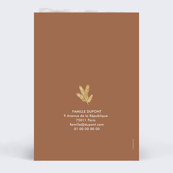 Carte de Noël Photomaton Ocre Verso