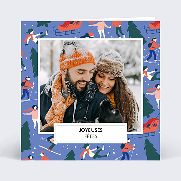 Carte de Nol Sport d'Hiver
